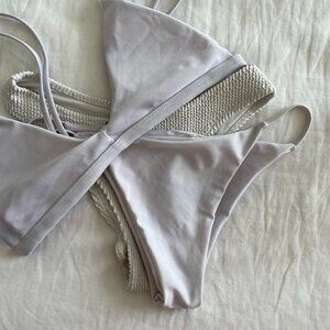3-piece white bikini set bundle